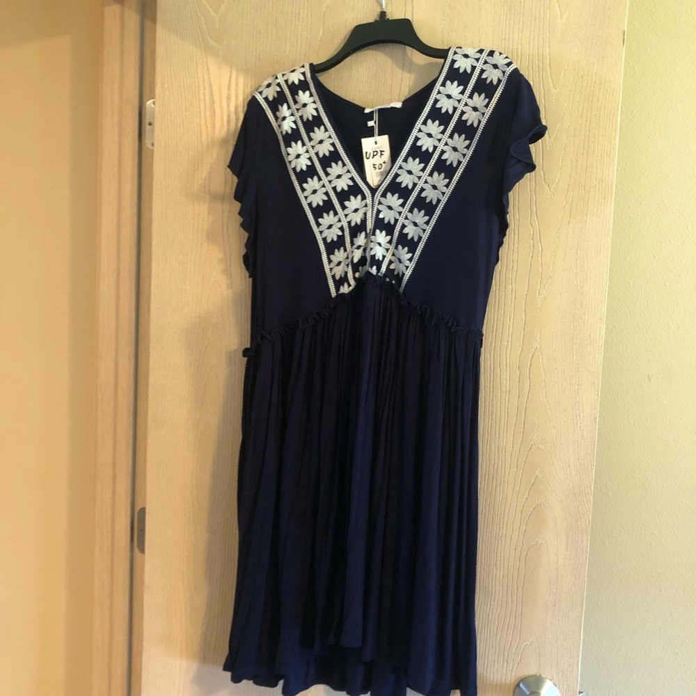 Navy Floral Summer Dress